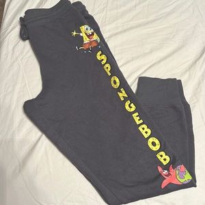 SpongeBob SquarePants Joggers, Dark Gray, Size Small